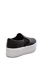 view 4 of 5 WTF Platform Sneaker in White & Black in Black & White