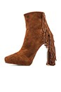 view 5 of 5 Sampson Fringe Heeled Bootie in Tan Suede