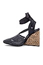 view 5 of 5 Esperanza Wedge in Black Woven Combo