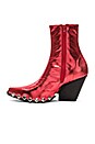 view 5 of 5 BOTTINES WALTON ST in Red Metallic Silver