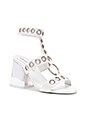 view 2 of 5 Bianka Heel in White Box Silver