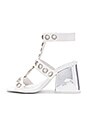 view 5 of 5 Bianka Heel in White Box Silver