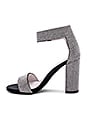 view 5 of 5 Lindsay Heel in Black Satin Silver
