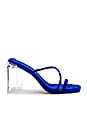 view 1 of 5 Mural Hi Heel in Blue Suede & Clear