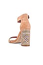 view 3 of 5 Lindsay Sandal in Blush Suede & White Triangle Stack Heel