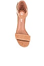 view 4 of 5 Lindsay Sandal in Blush Suede & White Triangle Stack Heel