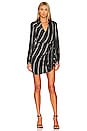 view 1 of 3 Bondi Pajama Mini Dress in Black Multi Stripe