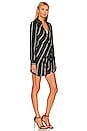 view 2 of 3 Bondi Pajama Mini Dress in Black Multi Stripe