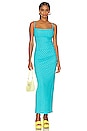 view 1 of 3 Annalyse Slip Dress in Vivid Turquoise