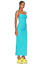 view 2 of 3 Annalyse Slip Dress in Vivid Turquoise
