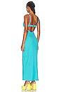 view 3 of 3 Annalyse Slip Dress in Vivid Turquoise