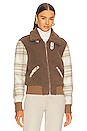 view 2 of 5 BLOUSON in Taupe Plaid