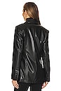 view 4 of 5 Nisha Faux Leather Boxy Blazer in Black
