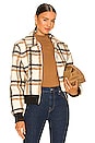 view 1 of 4 Pia Jacket in Camel Plaid Sherpa