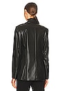 view 4 of 5 Nisha Leather Boxy Blazer in Black