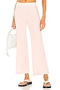 view 1 of 4 Celia Compact Rib Cropped Wide Leg Pant in Rosebud