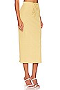 view 3 of 5 Liliana Drawstring Midi Skirt in Marigold Melange