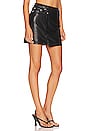 view 2 of 4 Enzo Faux Leather Mini Skirt in Black