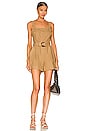 view 1 of 3 Yara Striped Linen Belted Romper in Topaz