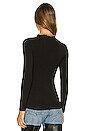 view 3 of 4 Madeline Matte Jersey Long Sleeve Top in Black