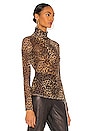 view 2 of 4 Asher Turtleneck Top in Leopard