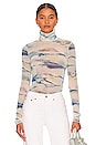 view 1 of 4 Charli Watercolor Turtleneck Top in Watercolor Print