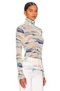 view 2 of 4 Charli Watercolor Turtleneck Top in Watercolor Print