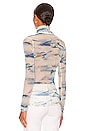view 3 of 4 Charli Watercolor Turtleneck Top in Watercolor Print