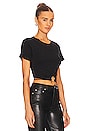 view 2 of 4 Jayden Draped Crop Top in Black