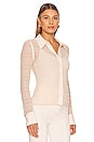 view 2 of 4 Robin Mesh Button Down Top in Ceramic