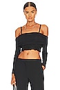 view 1 of 5 Sheena Off Shoulder Bustier Top in Black
