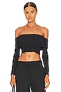 view 2 of 5 Sheena Off Shoulder Bustier Top in Black