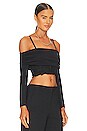view 3 of 5 Sheena Off Shoulder Bustier Top in Black