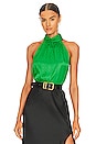 view 1 of 4 Nara Mock Neck Halter Top in Parrot
