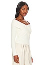 view 2 of 4 Aiden Fuzzy Knit Off Shoulder Top in Ivory