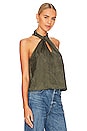 view 2 of 4 Katana Twist Front Halter Top in Army