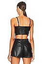 view 3 of 4 Dune Faux Leather Corset Bralette in Black