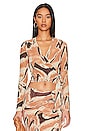 view 1 of 5 Tobias Wrap Top in Soft Clay Multi