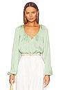 view 1 of 4 Brenton Puff Sleeve Top in Spring Green