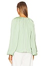view 3 of 4 Brenton Puff Sleeve Top in Spring Green