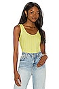 view 1 of 5 Irene Compact Rib U Neck Bodysuit in Lemon