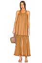 view 1 of 3 Adrianna Organic Cotton Poplin Maxi Dress in Cinnamon