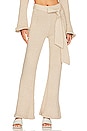 view 1 of 4 PANTALON EN MAILLE LUCIA in Stone Marle