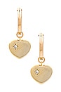 view 3 of 3 Heart Of Gold Huggies in Gold