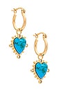 view 1 of 3 Heavenly Heart Hoop in Turqouise