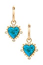 view 2 of 3 Heavenly Heart Hoop in Turqouise
