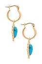 view 3 of 3 Heavenly Heart Hoop in Turqouise