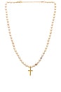 view 1 of 2 Rice Pearl & Cross Necklace in Pearl