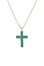 view 2 of 2 Cross Necklace in Turquoise