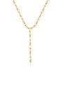 view 2 of 2 Bamboo Pear Lariat in Gold